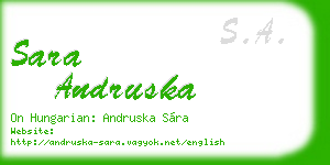 sara andruska business card