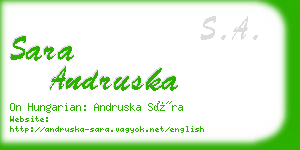 sara andruska business card